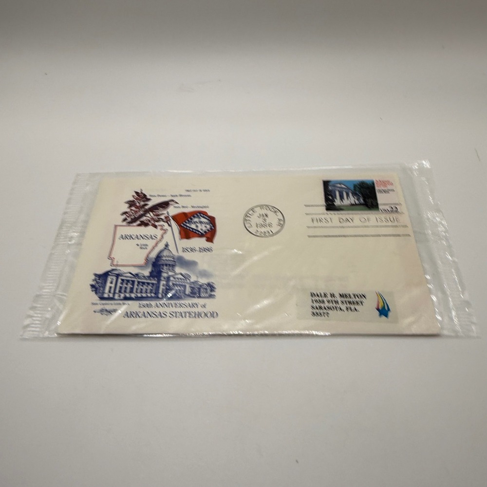 1986 Arkansas Statehood 150th Anniversary First Day Cover Little Rock Postmark